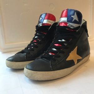 Golden Goose Francy Flag Hightops 38